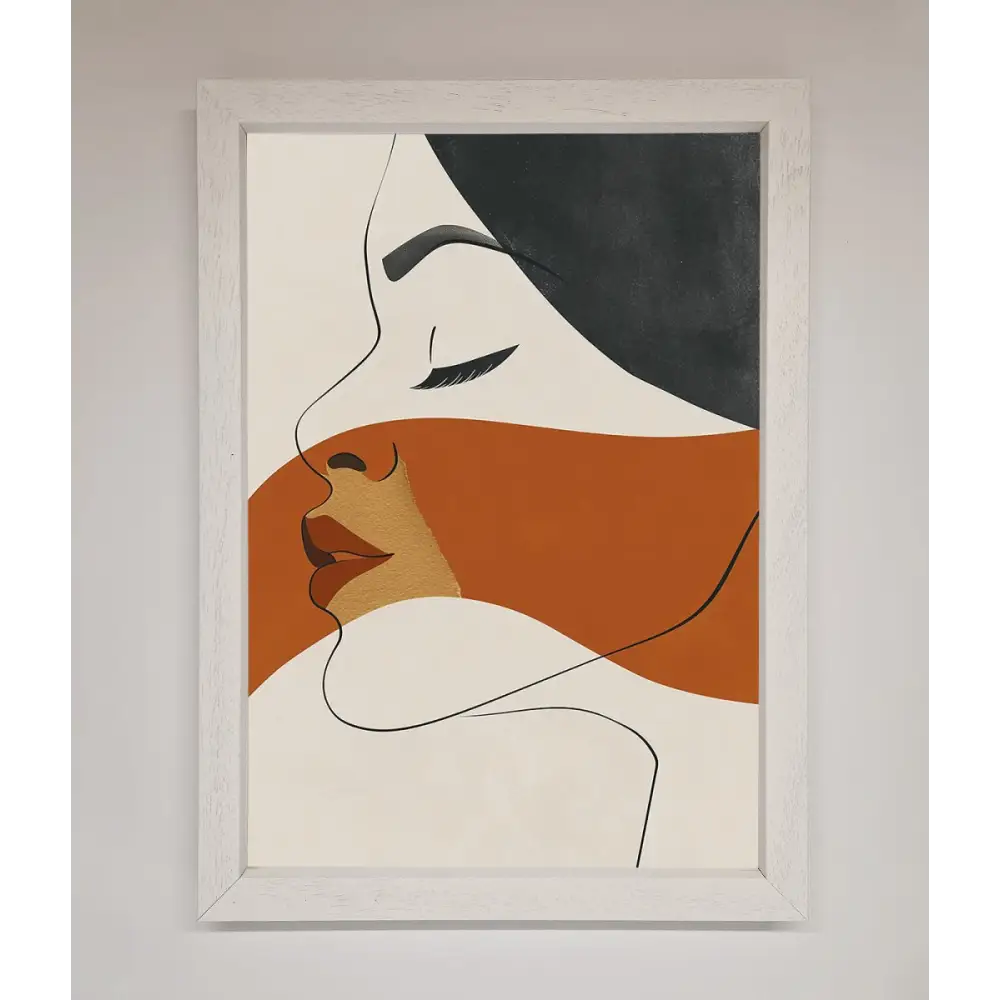 Line Drawing Flow Framed Wall Art - A3 (29.7 x 42 cm) / White - Framed Print