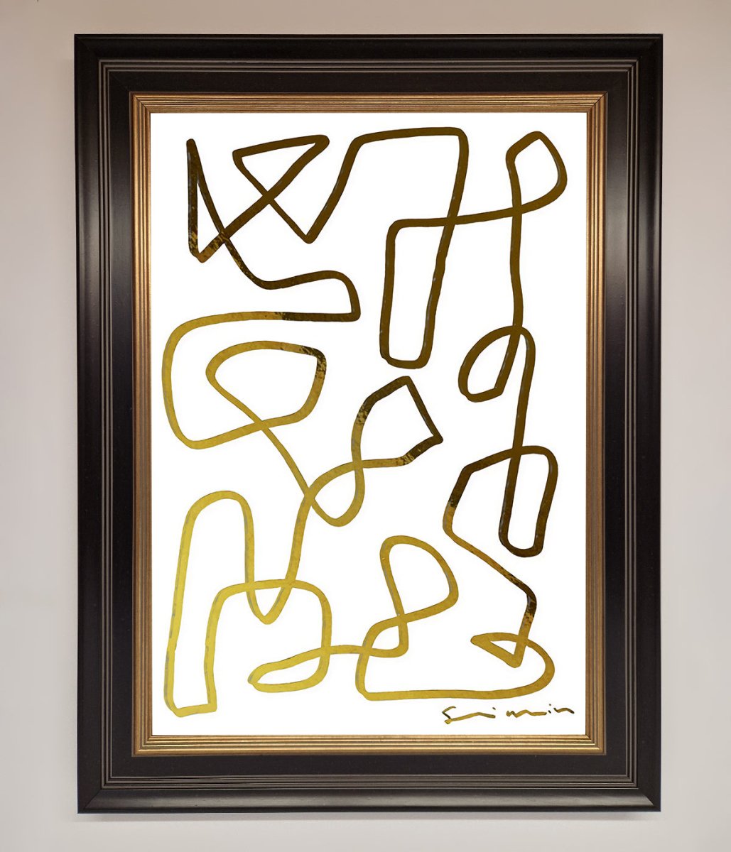Line Squiggle Foil Print