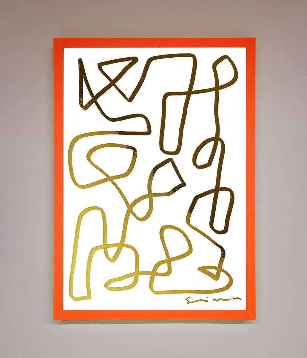 Line Squiggle Foil Print