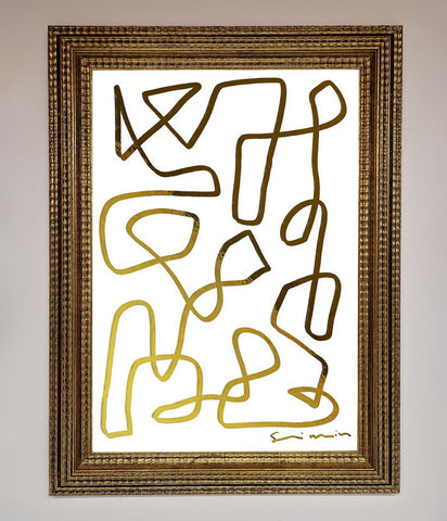 Line Squiggle Foil Print