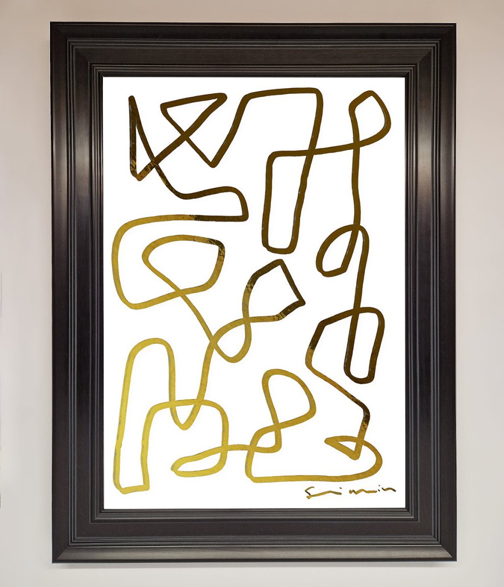 Line Squiggle Foil Print