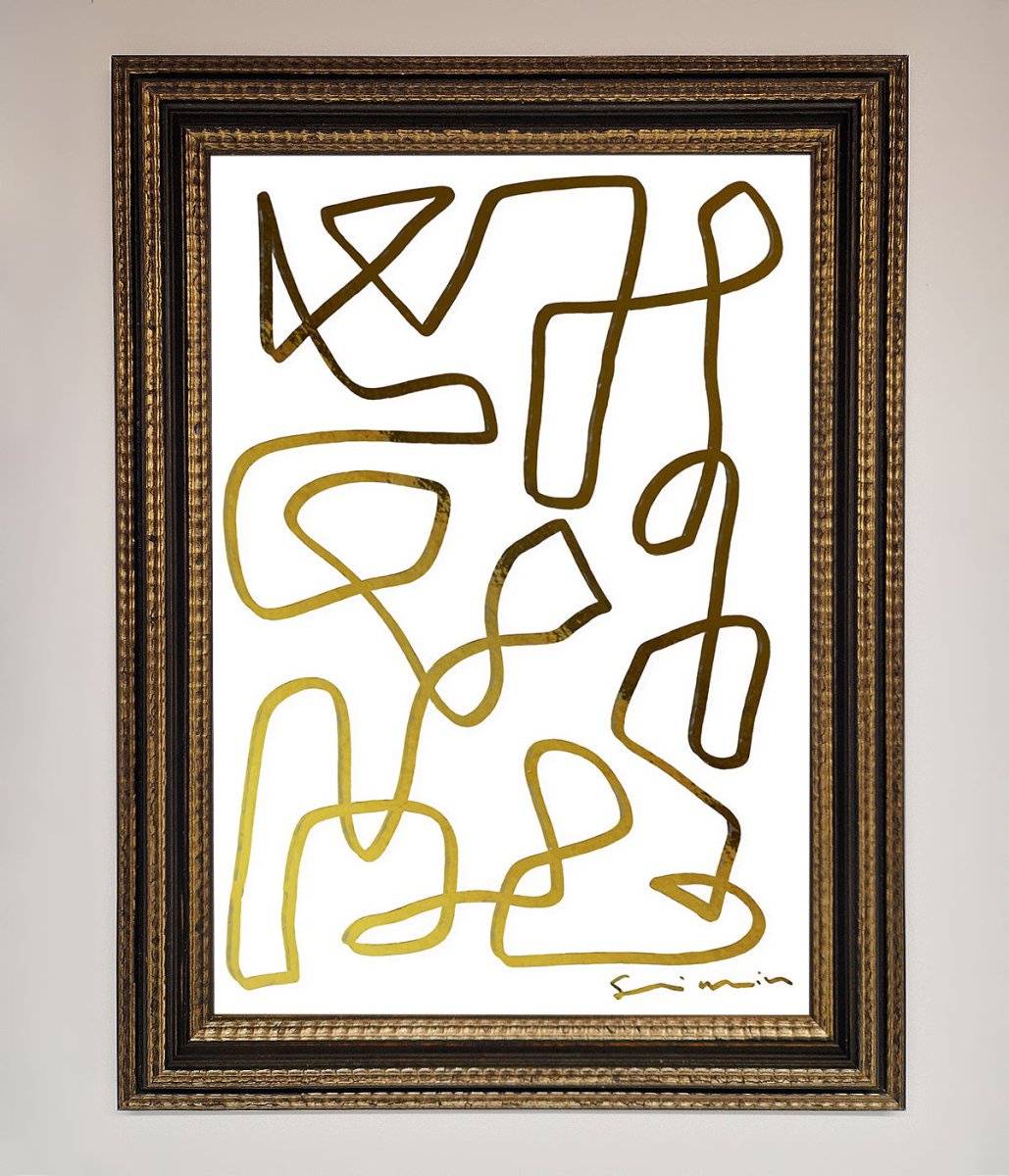 Line Squiggle Foil Print