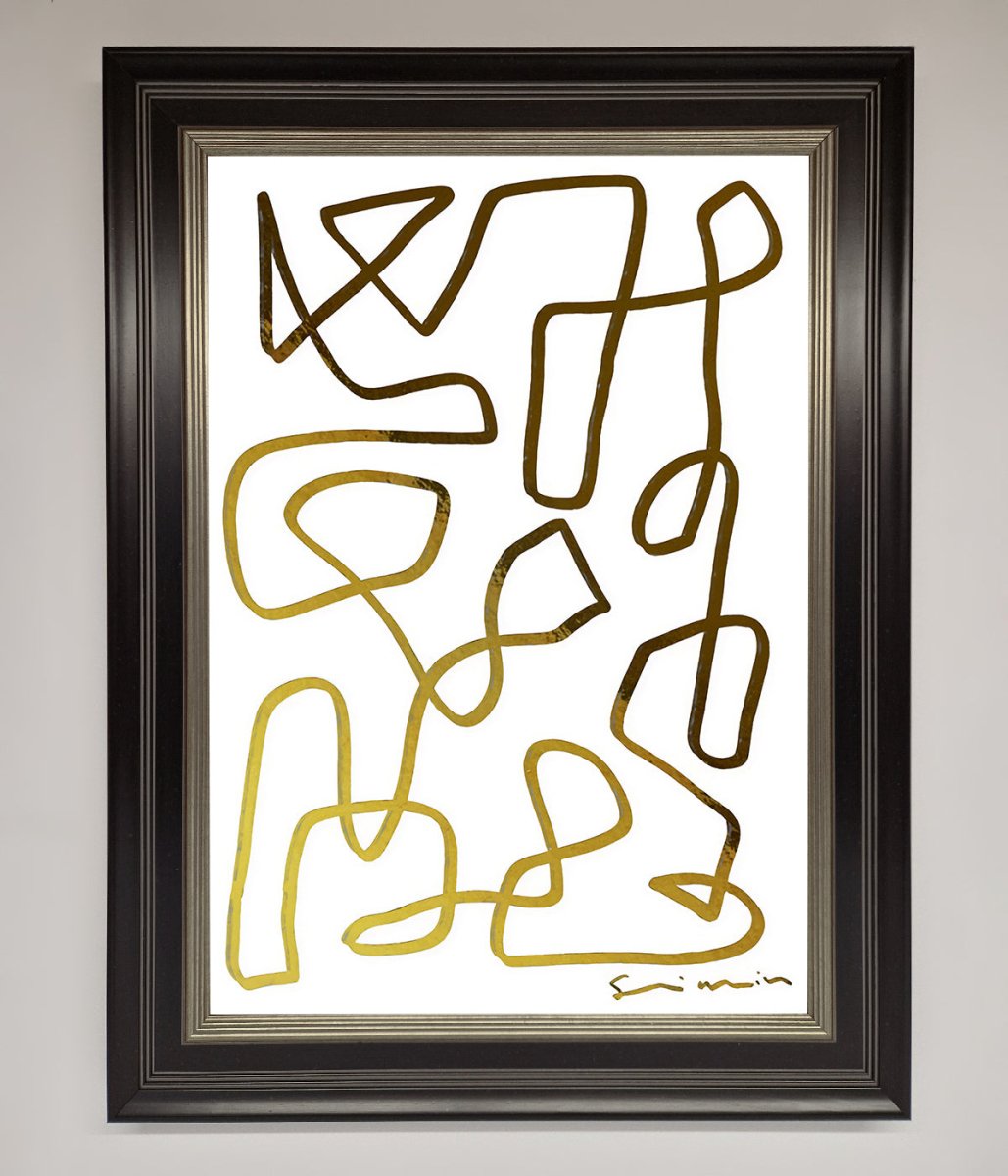 Line Squiggle Foil Print