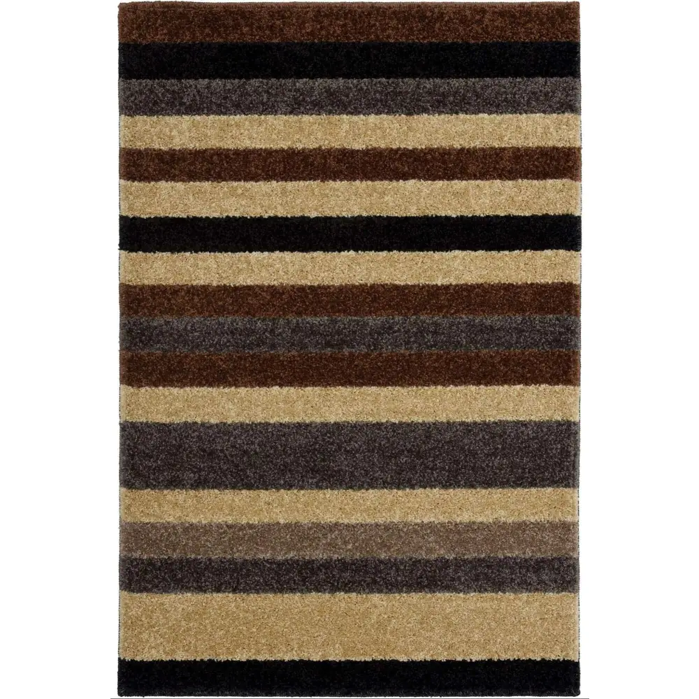 Linea Striped Caramel Washable Rug - 66X100 cm - Rugs