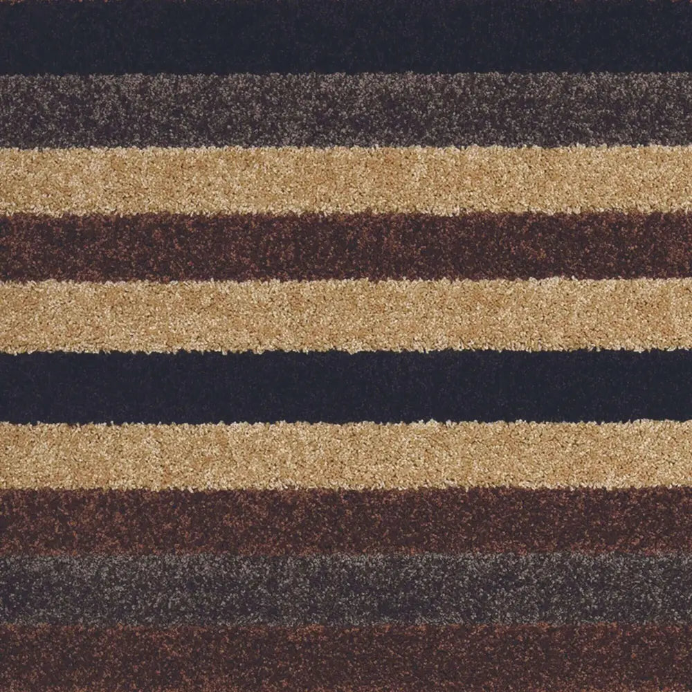 Linea Striped Caramel Washable Rug - Rugs