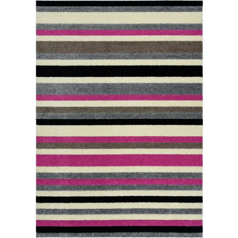 Linea Striped Pink Washable Rug - 66X100 cm - Rugs