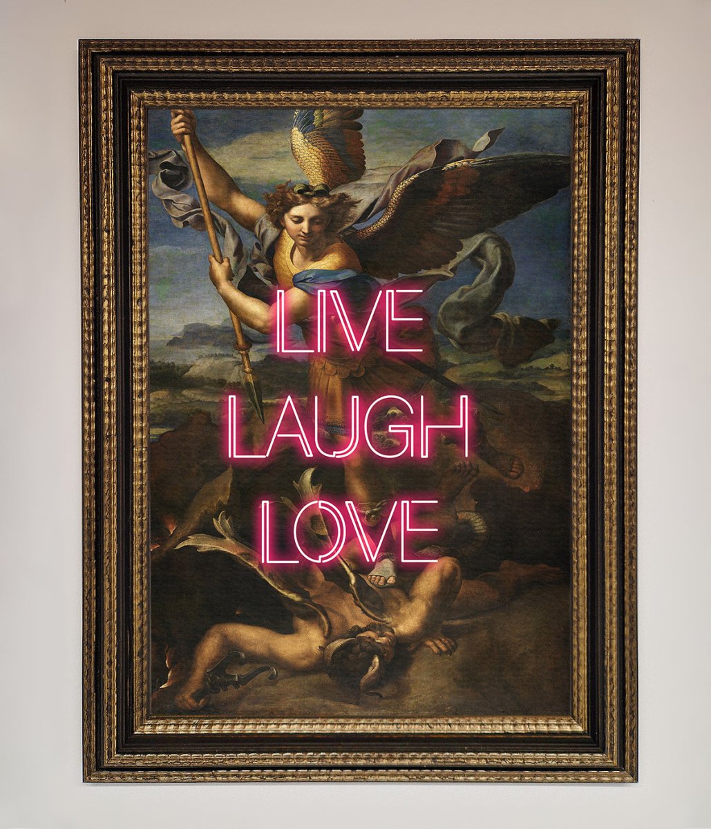 Live Laugh Love Quote Framed Poster