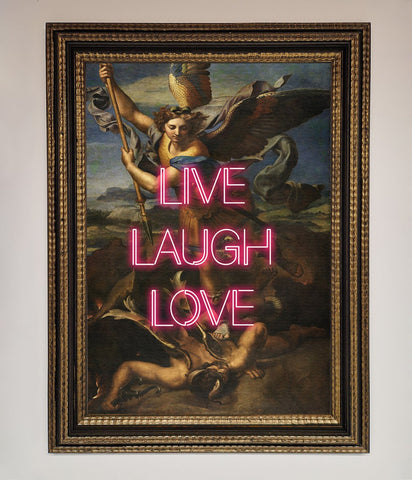 Live Laugh Love Quote Framed Poster