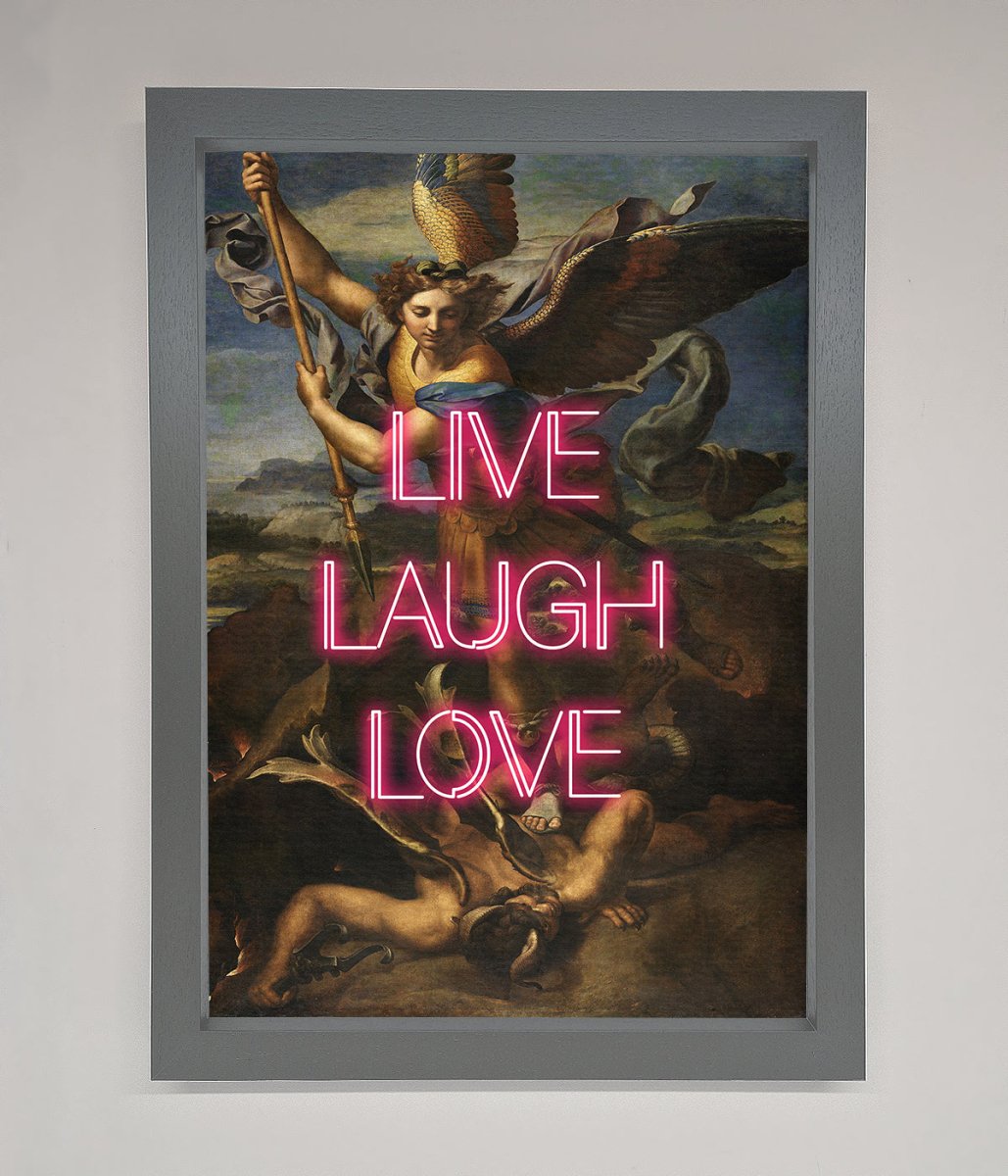 Live Laugh Love Quote Framed Poster