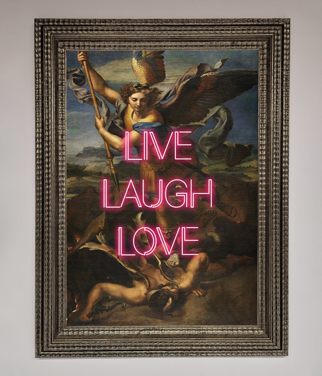 Live Laugh Love Quote Framed Poster