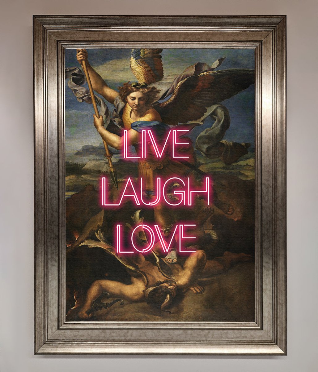 Live Laugh Love Quote Framed Poster