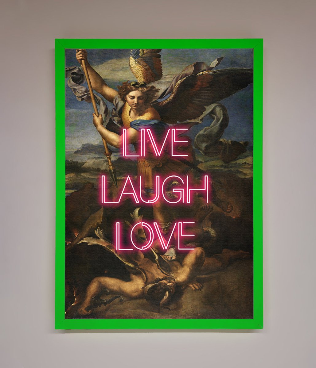 Live Laugh Love Quote Framed Poster