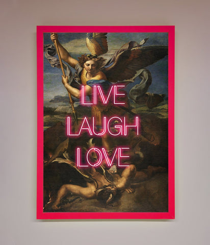 Live Laugh Love Quote Framed Poster