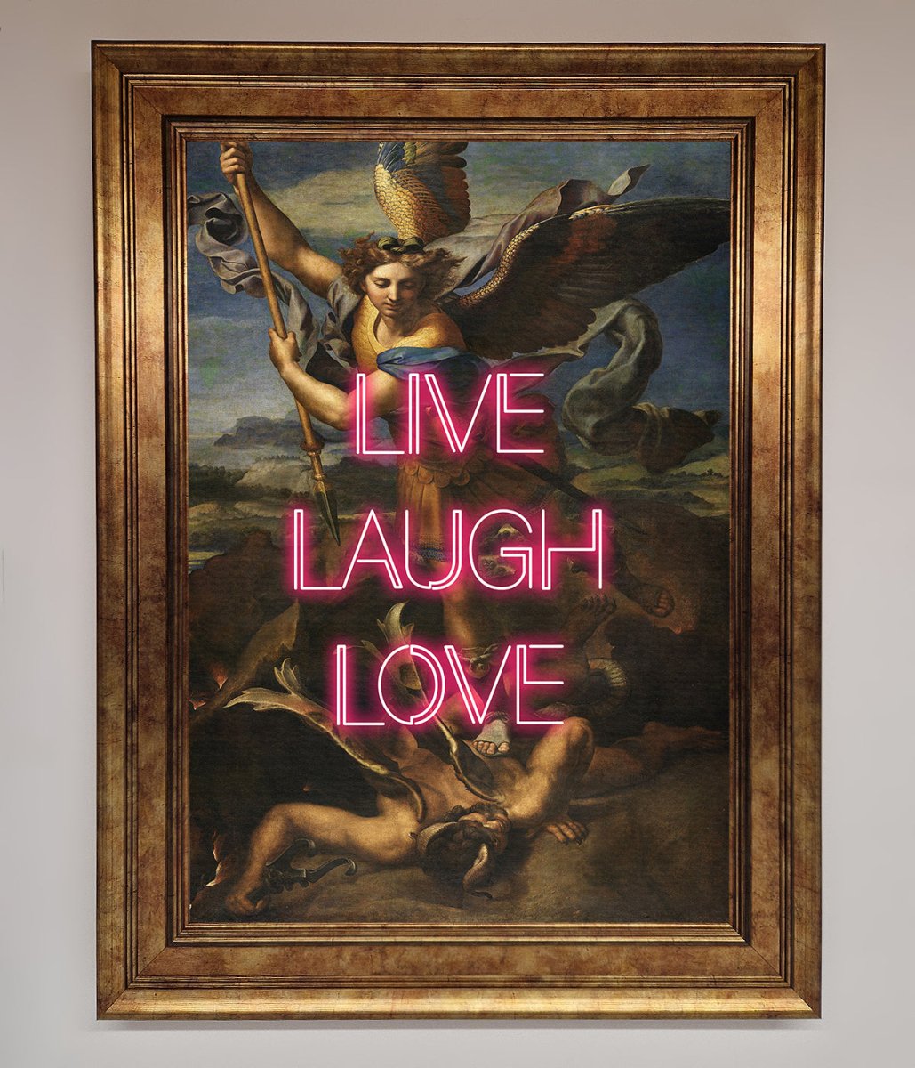 Live Laugh Love Quote Framed Poster
