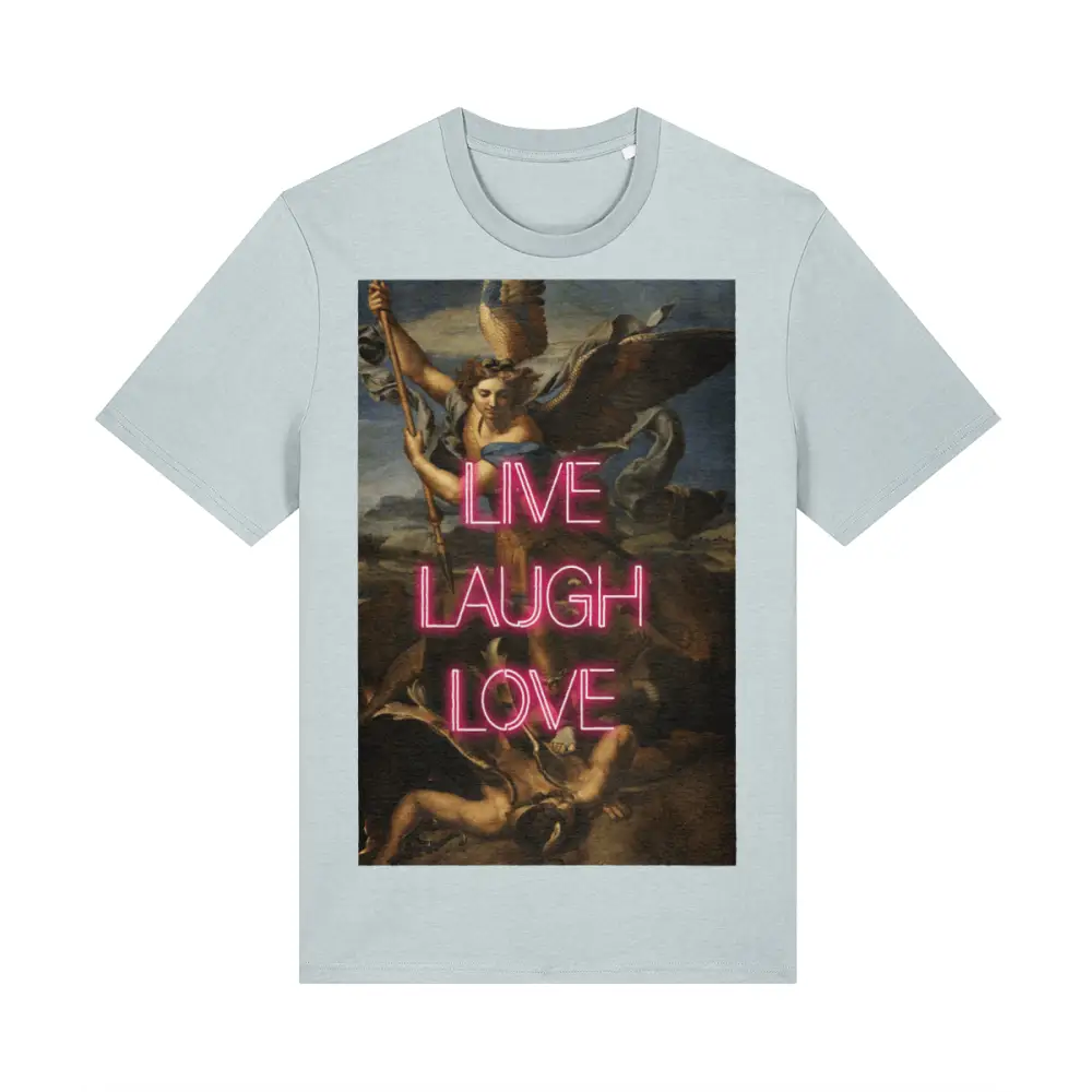 Live Laugh Love Quote Tee - Blue Ice / XX-Small - Product Type