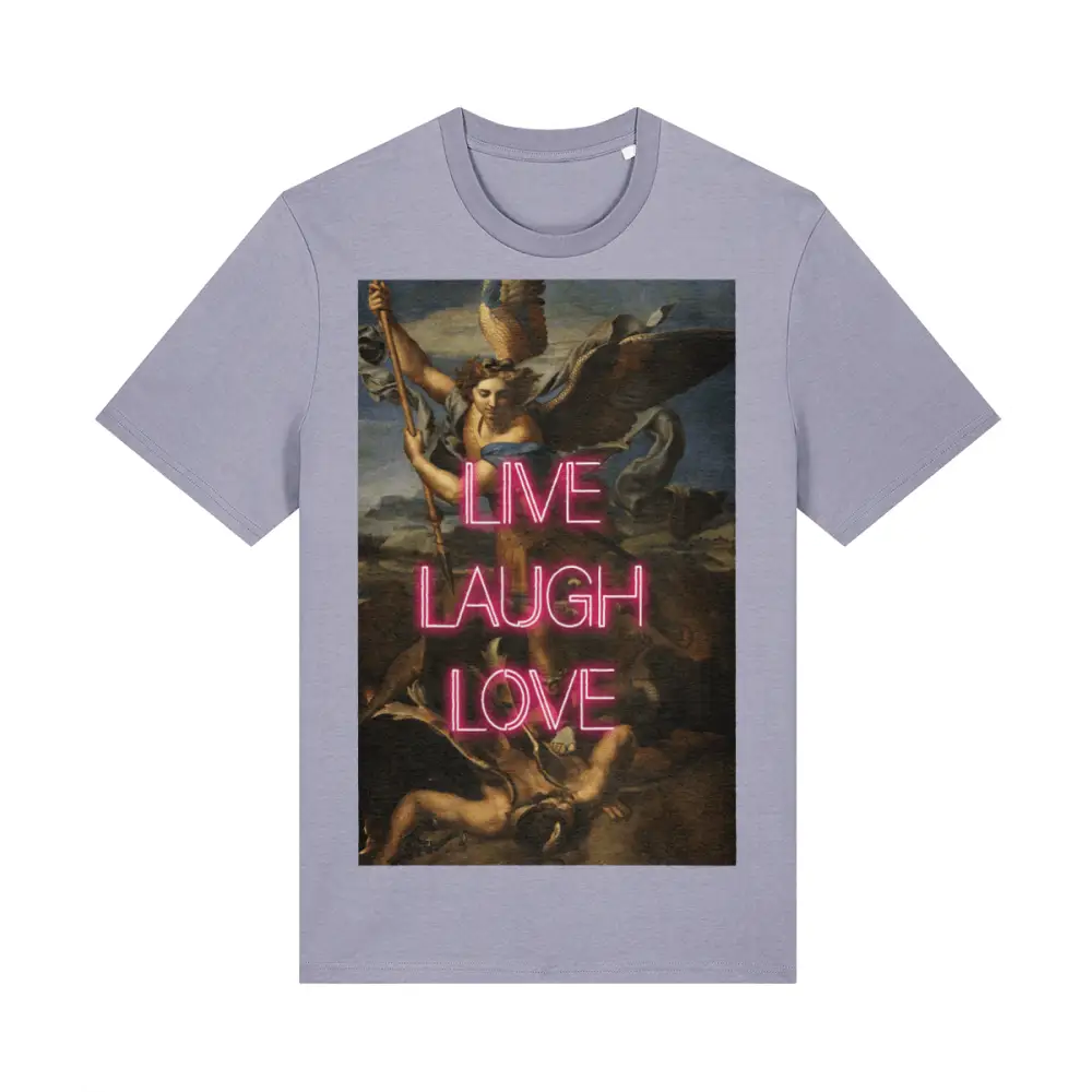 Live Laugh Love Quote Tee - Lavender / XX-Small - Product Type