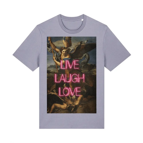 Live Laugh Love Quote Tee - Lavender / XX-Small - Product Type