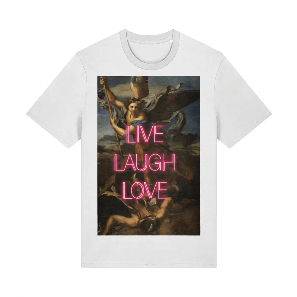 Live Laugh Love Quote Tee - White / XX-Small - Product Type