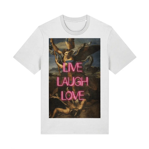 Live Laugh Love Quote Tee - White / XX-Small - Product Type