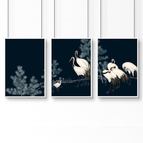 Living Room Gallery Wall | Set of 3 Asian Inspired Wall art Prints