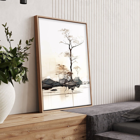 Living Room Wall Decor | Set of 3 Asian Inspired Wall art Prints