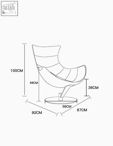Modern ergonomic black lobster lounge chair with sleek curved design and segmented upholstery for comfort