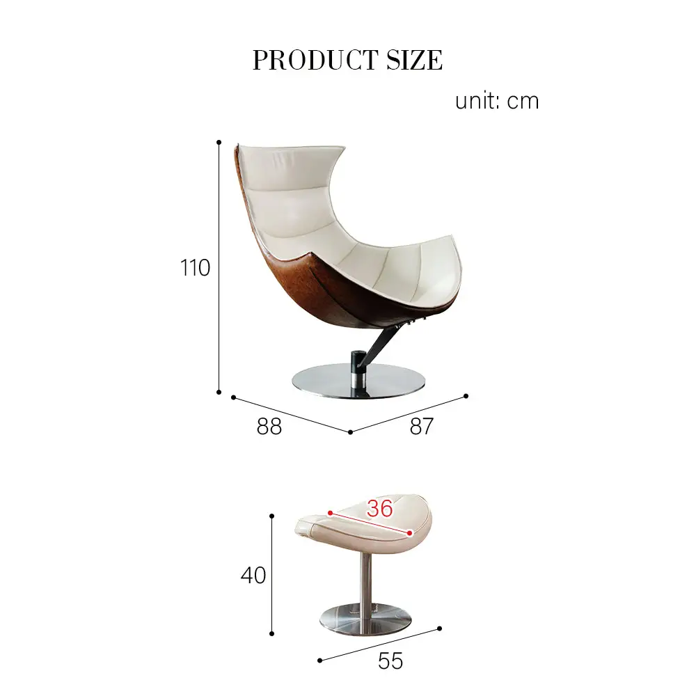 Lobster Lounge Chair White - Swivel Chair