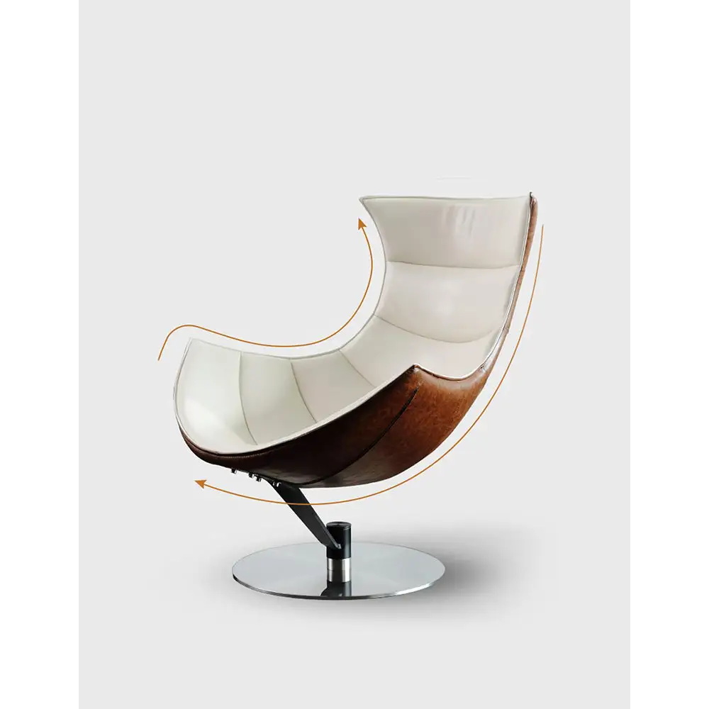 Lobster Lounge Chair White - Swivel Chair