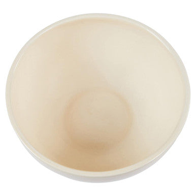 Cream-colored ceramic london leo large bowl with smooth glossy finish and rounded rim ideal for serving meals