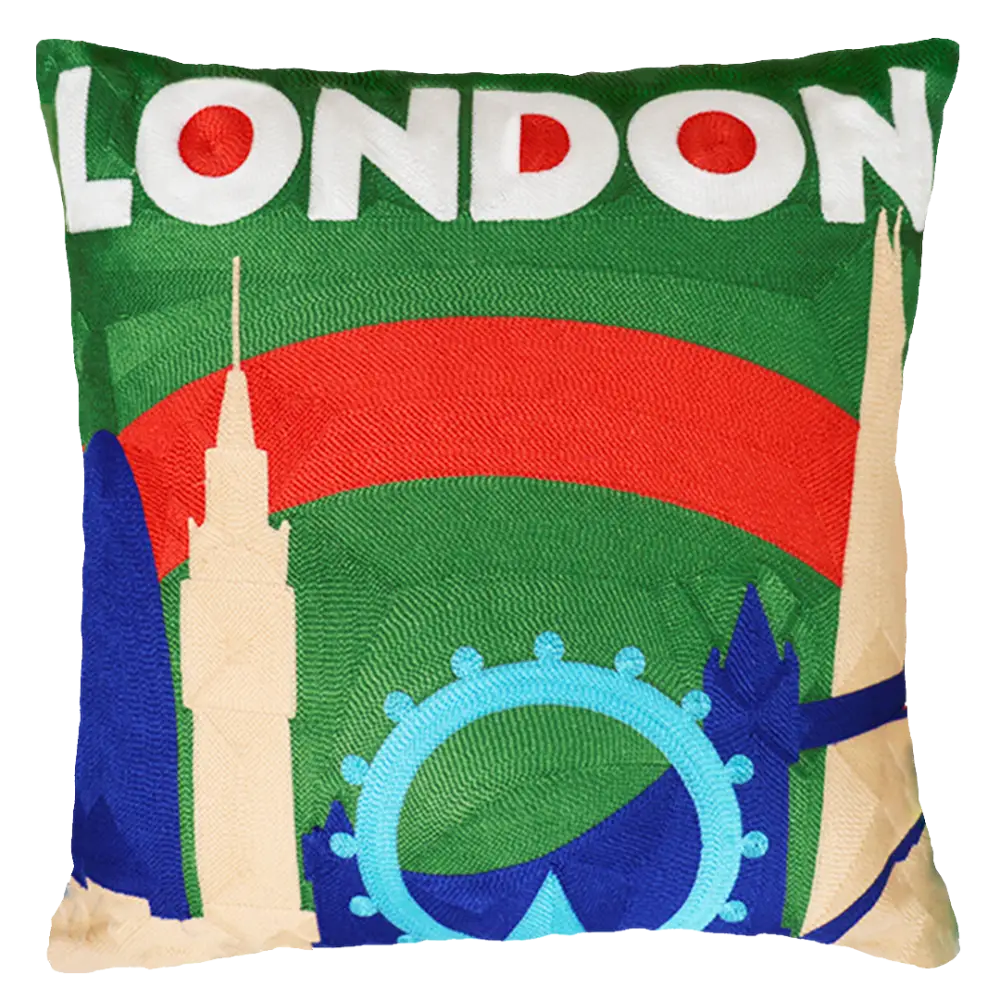 London Needlepoint Cushion - Cushion