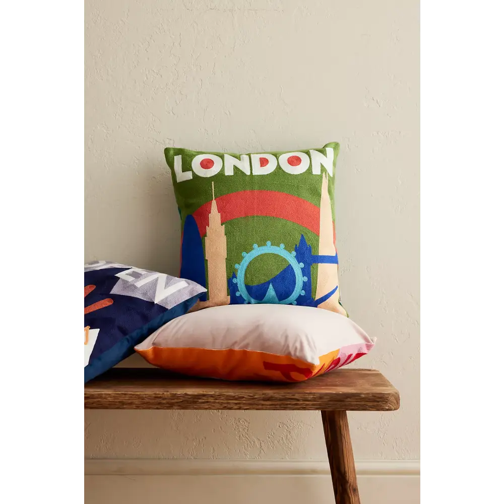 London Needlepoint Cushion - Cushion