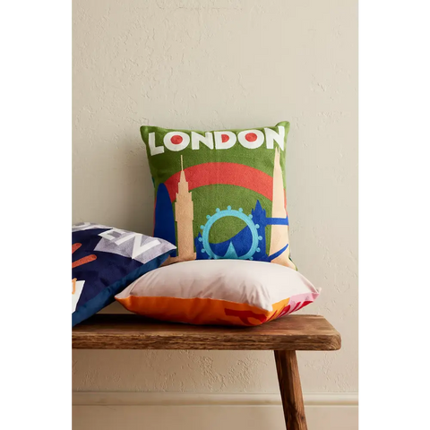 London Needlepoint Cushion - Cushion