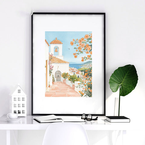 Long Rectangular Wall Decor | Set of 3 Beach Decor Wall art Prints