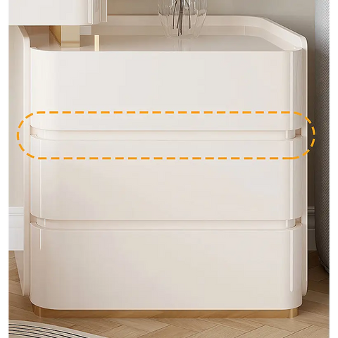 López Dressing Table With 2 Side Cabinets & LED Mirror and Stool Cream