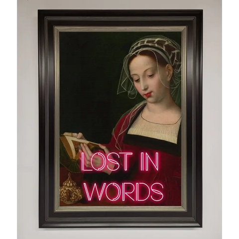 Lost In Words Medieval Framed Poster - A3 (29.7 x 42 cm) / Black Silver - Framed Print