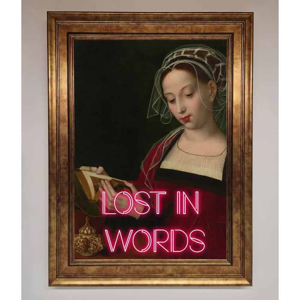 Lost In Words Medieval Framed Poster - A3 (29.7 x 42 cm) / Bronze - Framed Print