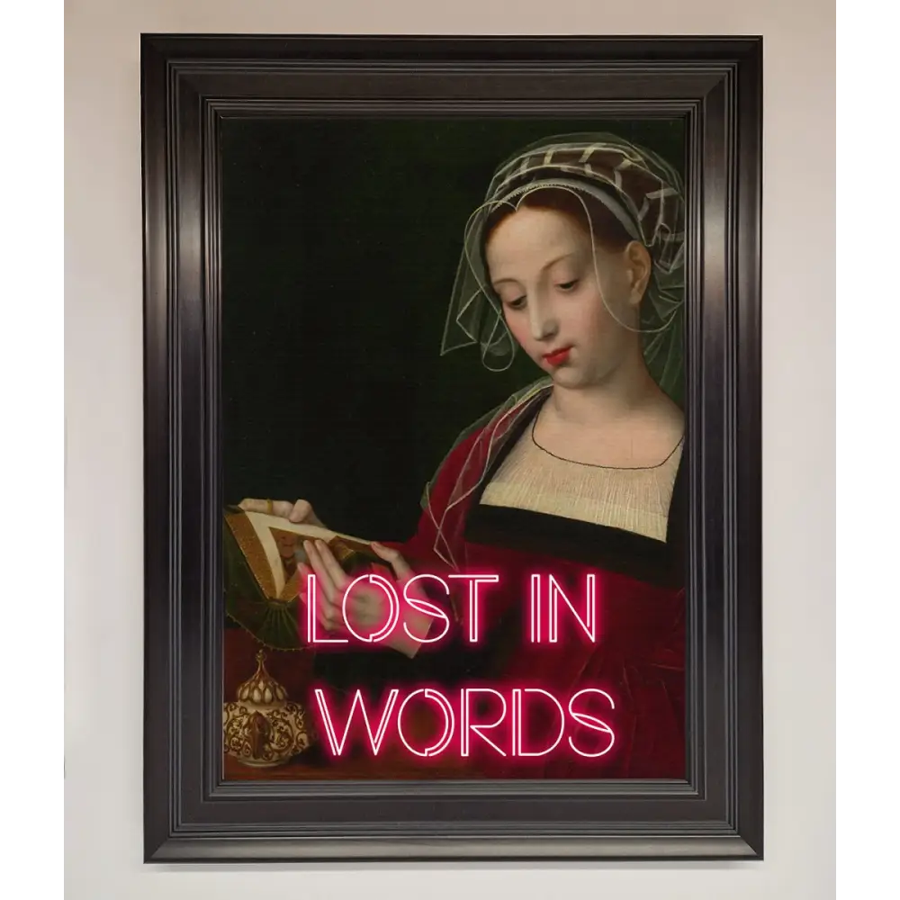 Lost In Words Medieval Framed Poster - A3 (29.7 x 42 cm) / Matt Black - Framed Print