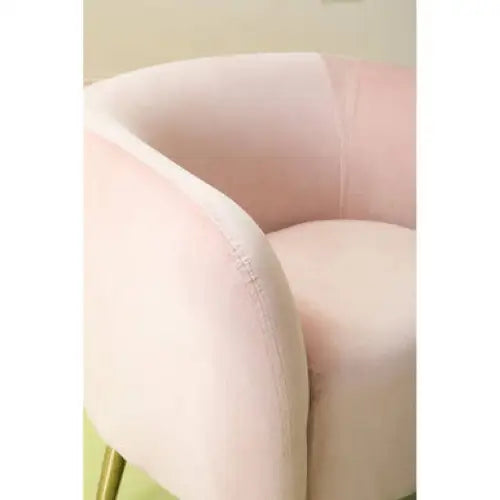 Louxor Pink Velvet Round Armchair - Arm Chair