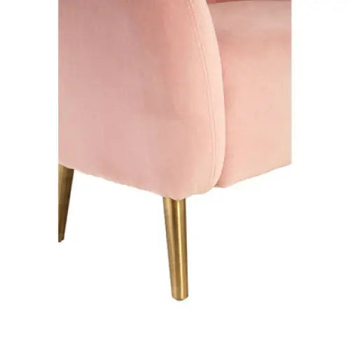 Louxor Pink Velvet Round Armchair - Arm Chair