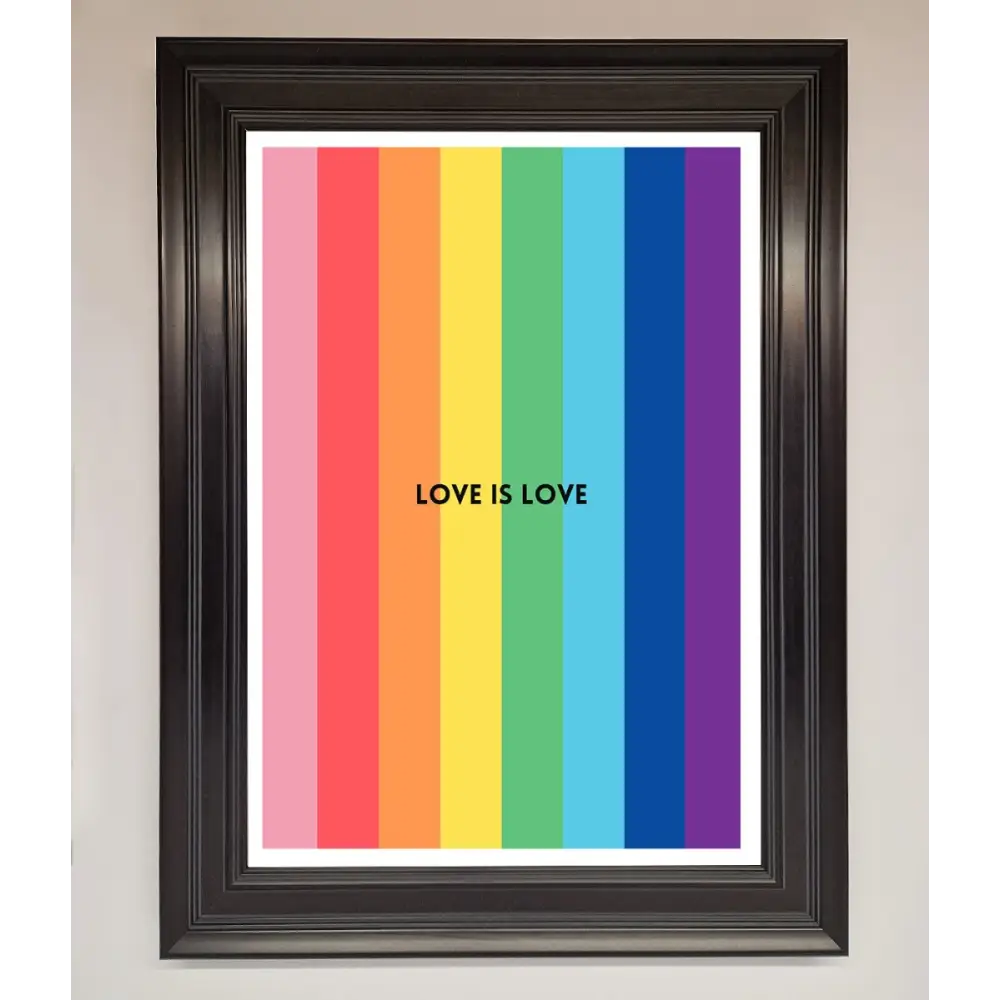 Love Is Love Framed Print - A1 (59.4 x 84.1 cm) / Matt Black - Framed Print
