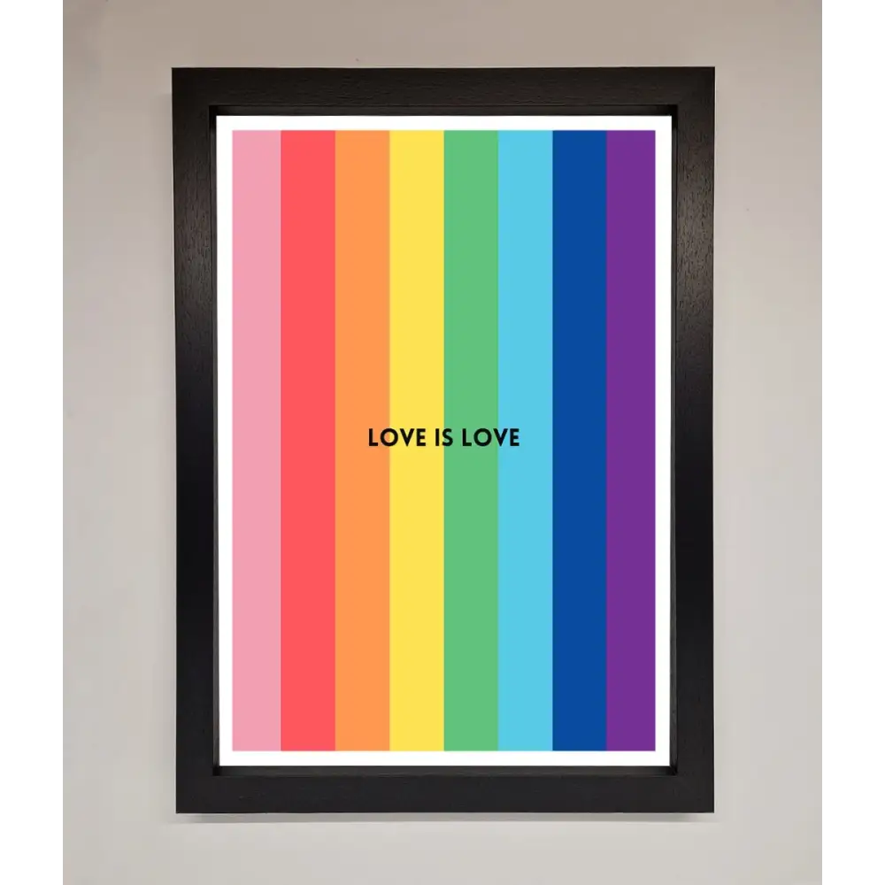 Love Is Love Framed Print - A3 (29.7 x 42 cm) / Black - Framed Print