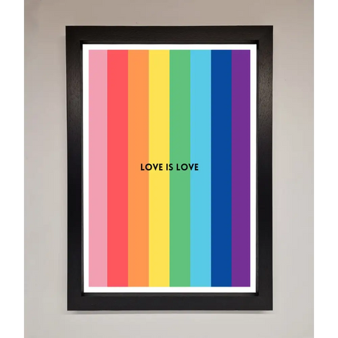 Love Is Love Framed Print - A3 (29.7 x 42 cm) / Black - Framed Print