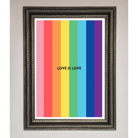 Love Is Love Framed Print - A3 (29.7 x 42 cm) / Ornate Silver Black - Framed Print