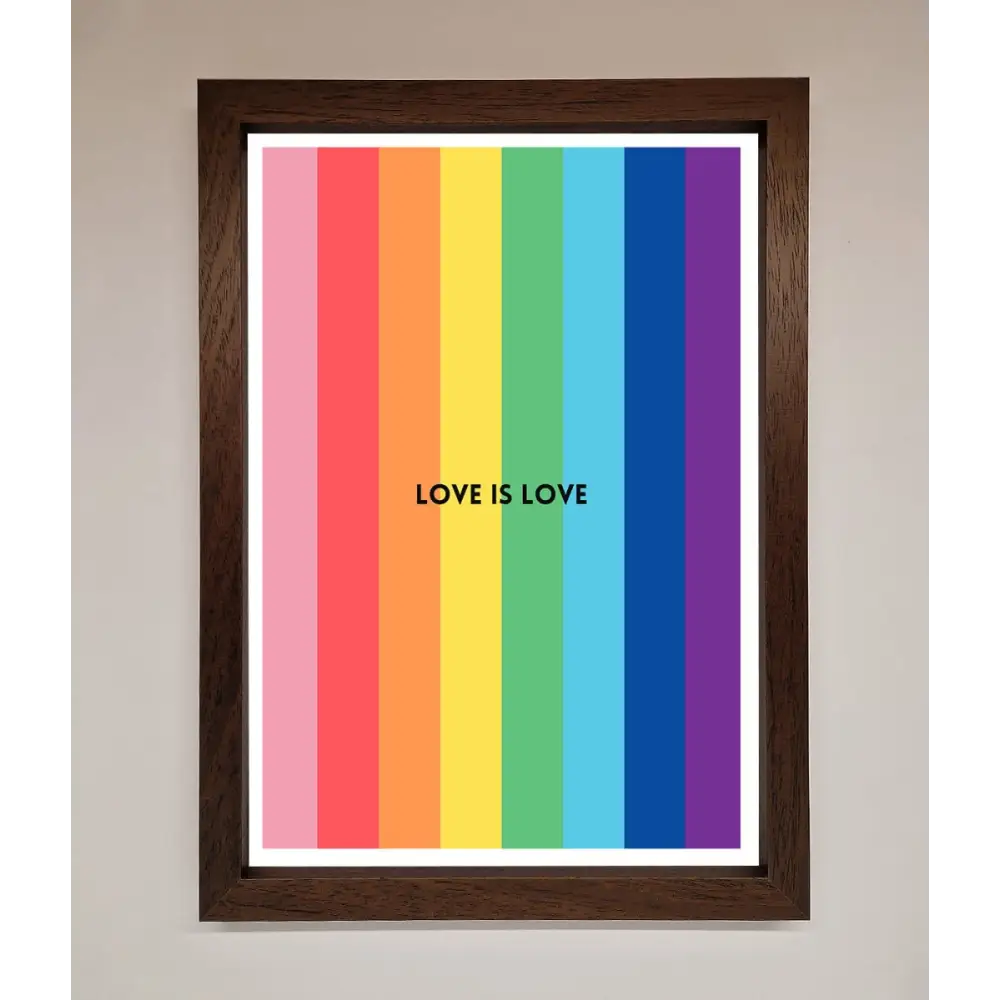 Love Is Love Framed Print - A3 (29.7 x 42 cm) / Walnut - Framed Print