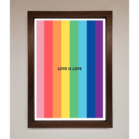 Love Is Love Framed Print - A3 (29.7 x 42 cm) / Walnut - Framed Print