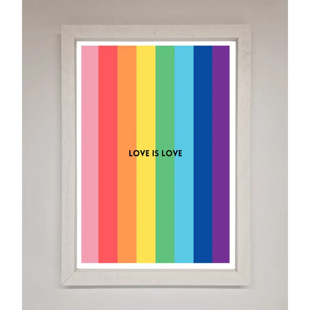 Love Is Love Framed Print - A3 (29.7 x 42 cm) / White - Framed Print