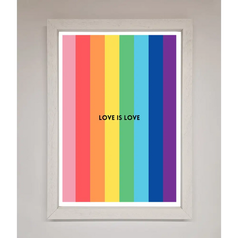 Love Is Love Framed Print - A3 (29.7 x 42 cm) / White - Framed Print