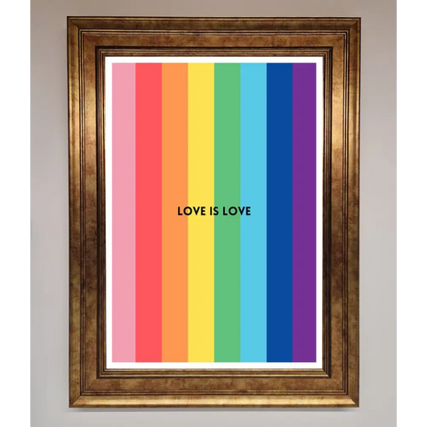 Love Is Love Framed Print - B0 (100 x 141 cm) / Bronze - Framed Print