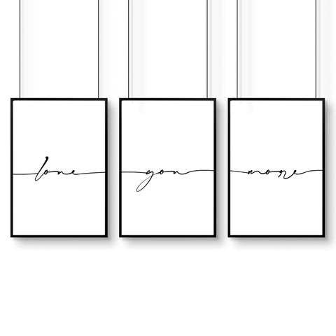 First anniversary gifts paper | set of 3 framed wall art for Bedroom