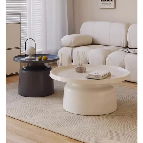 Lucas Coffee Table Set, White & Black｜ DC Concept